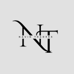 black and white minimalist professional initial logo